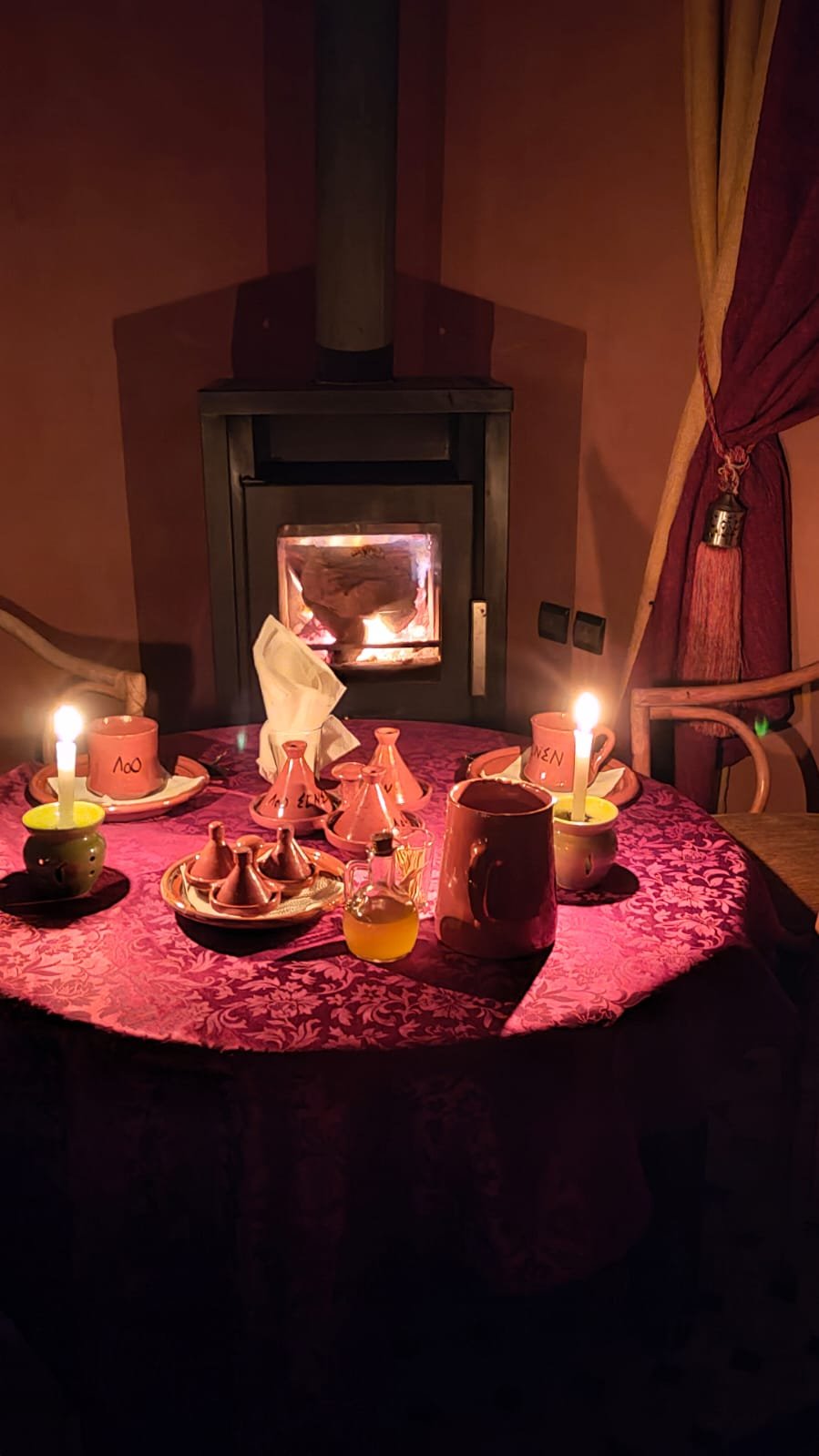 Romantic candlelit dinner with tagine